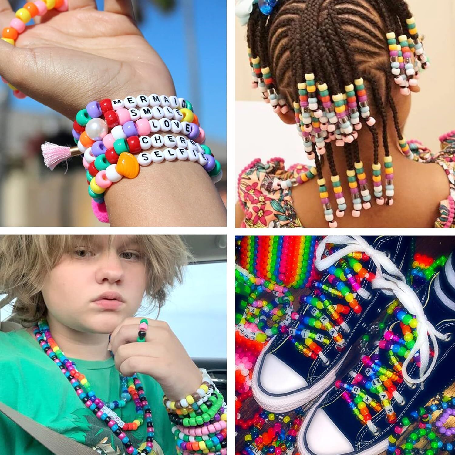 2350 Piezas, 64 Colores, Cuentas De Pony Para Kit De Fabricacion De Pulseras…