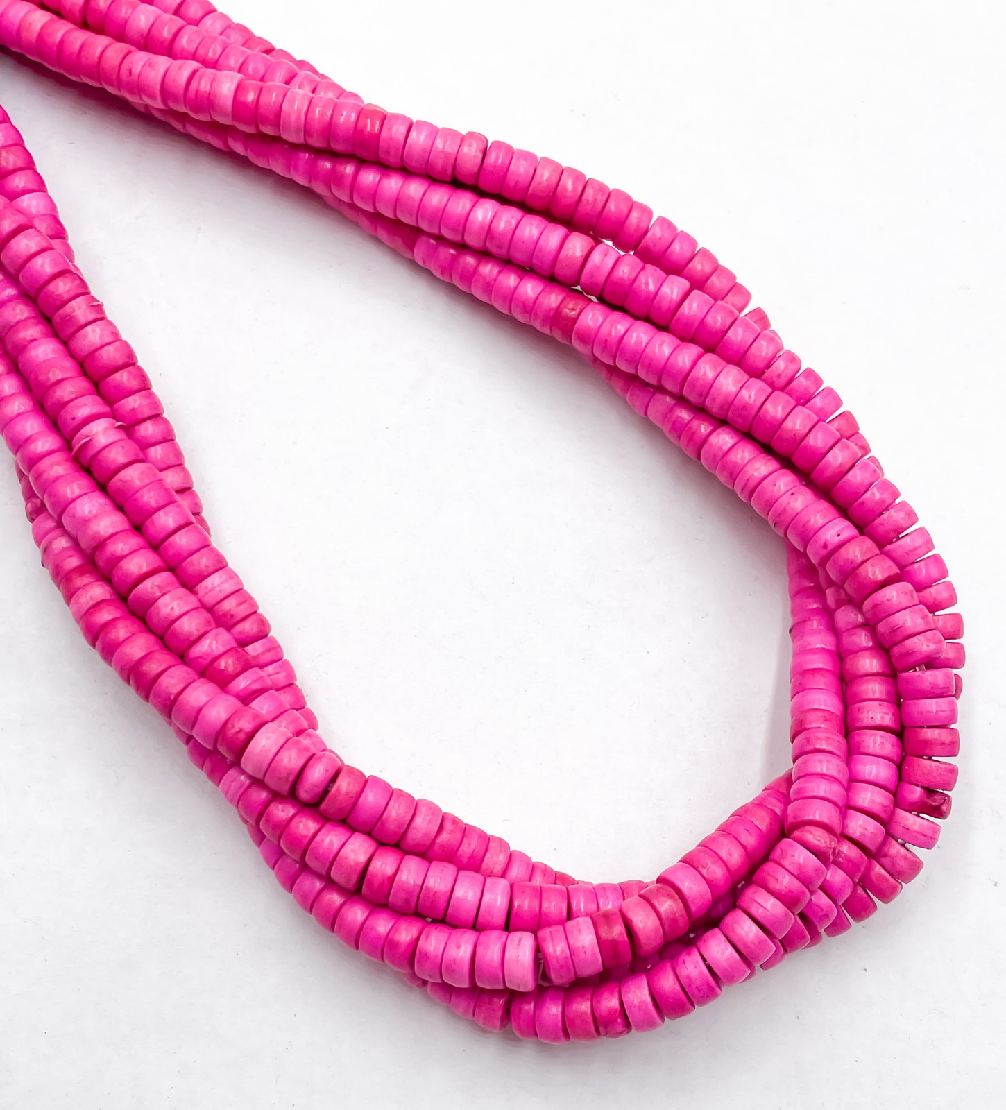 Dyed Howlite Turquoise Heishi Disc Shape Beads Size 3×5.5mm 15.5″ Strand