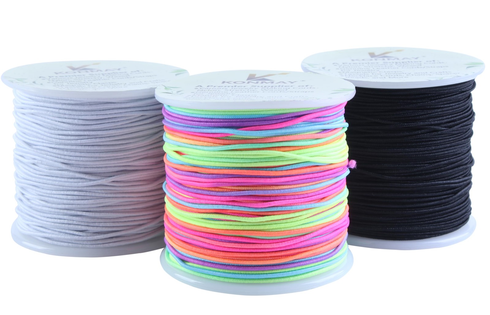 1.0Mm Elastic Cord for Jewelry Making, Stretch Bracelet String for Pony Beads, K