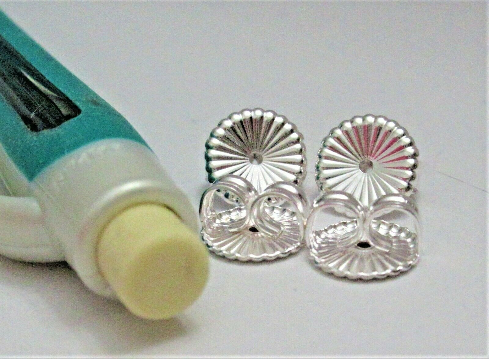 Set of 4 Sterling 9mm Extra Large Premium Post Earring Backs Clutches Nuts
