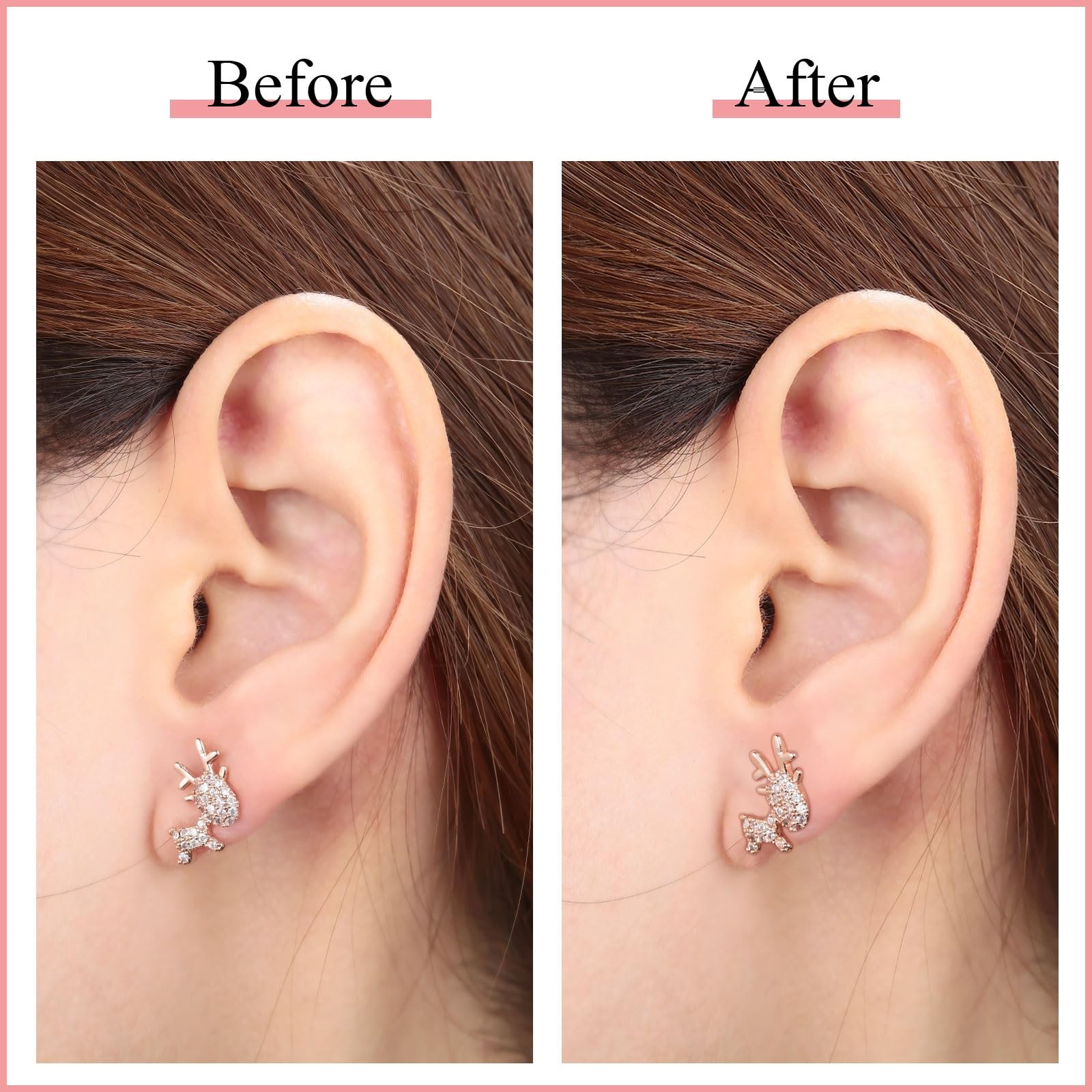 Highergo 30 Pieces Large Earring Back Jumbo Backs Secure Rose Gold