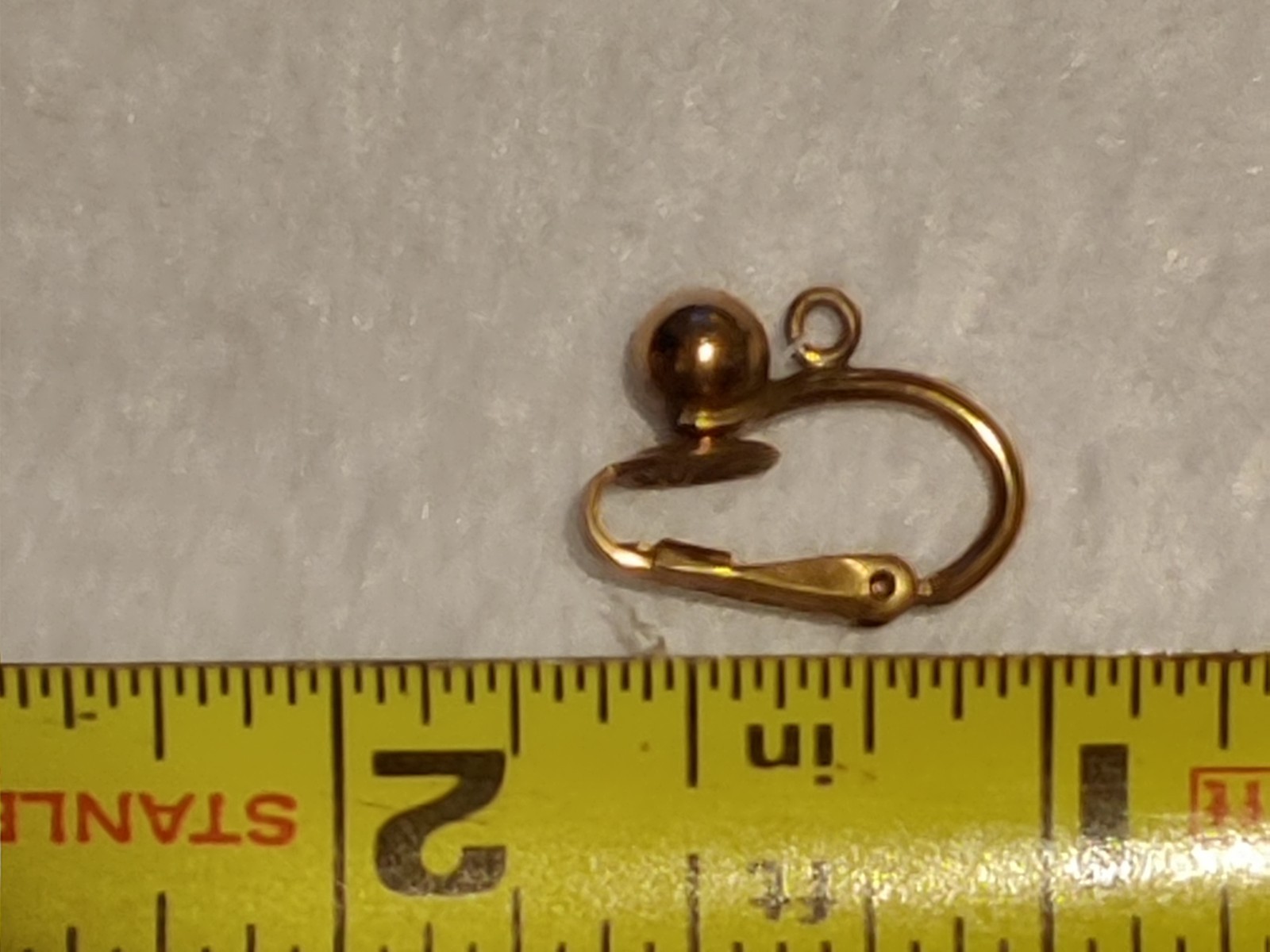 ONE -14K GOLD FILLED-Clip On Earring Hook As Shown- For making a earring – VTG
