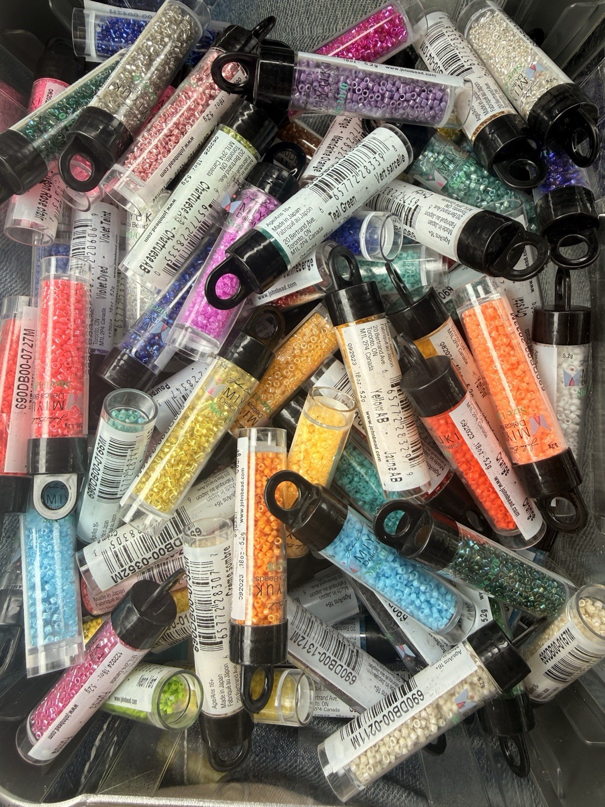 81 Tubes Beads Miyuki Seed Beads Assorted Jewelry Making 2 Inch Tube Lot Beading