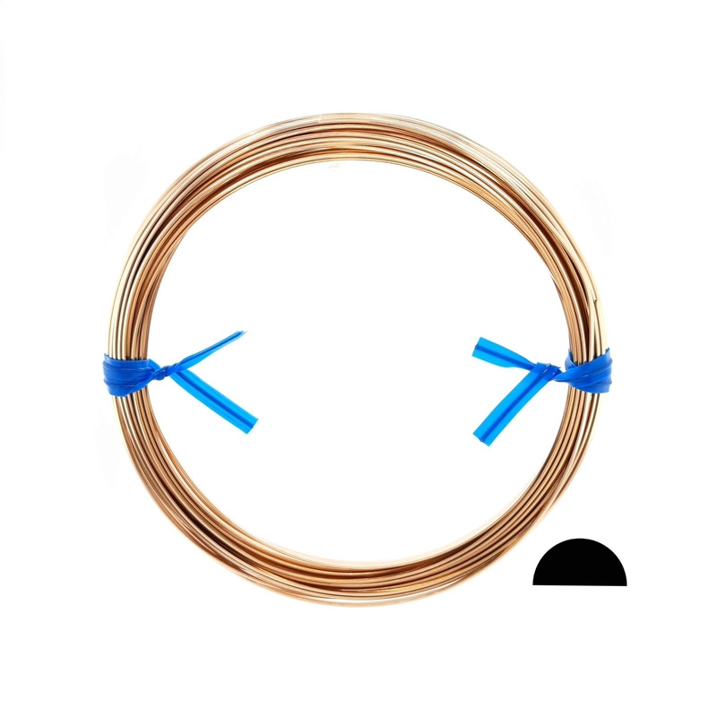 18 Gauge 14/20 Yellow Gold Filled Wire Half Round Dead Soft 14K Gold Filled