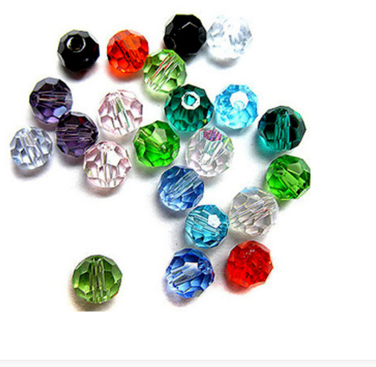 30/100pcs10mm Crystal Round Faceted Earth Loose spacer Beads