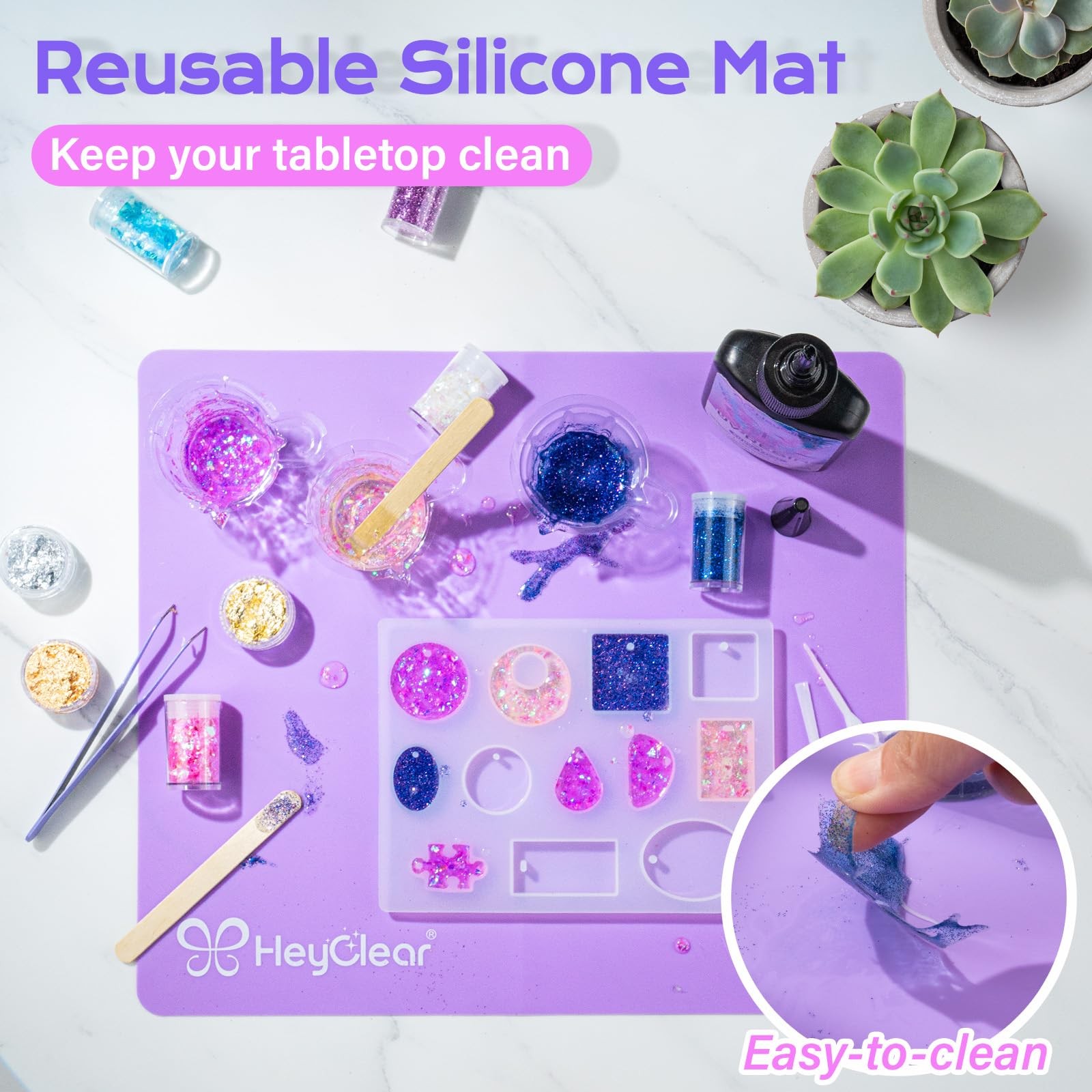 UV Resin Kit with Light, 200G Ultraviolet Fast Curing UV Epoxy Resin Set with UV