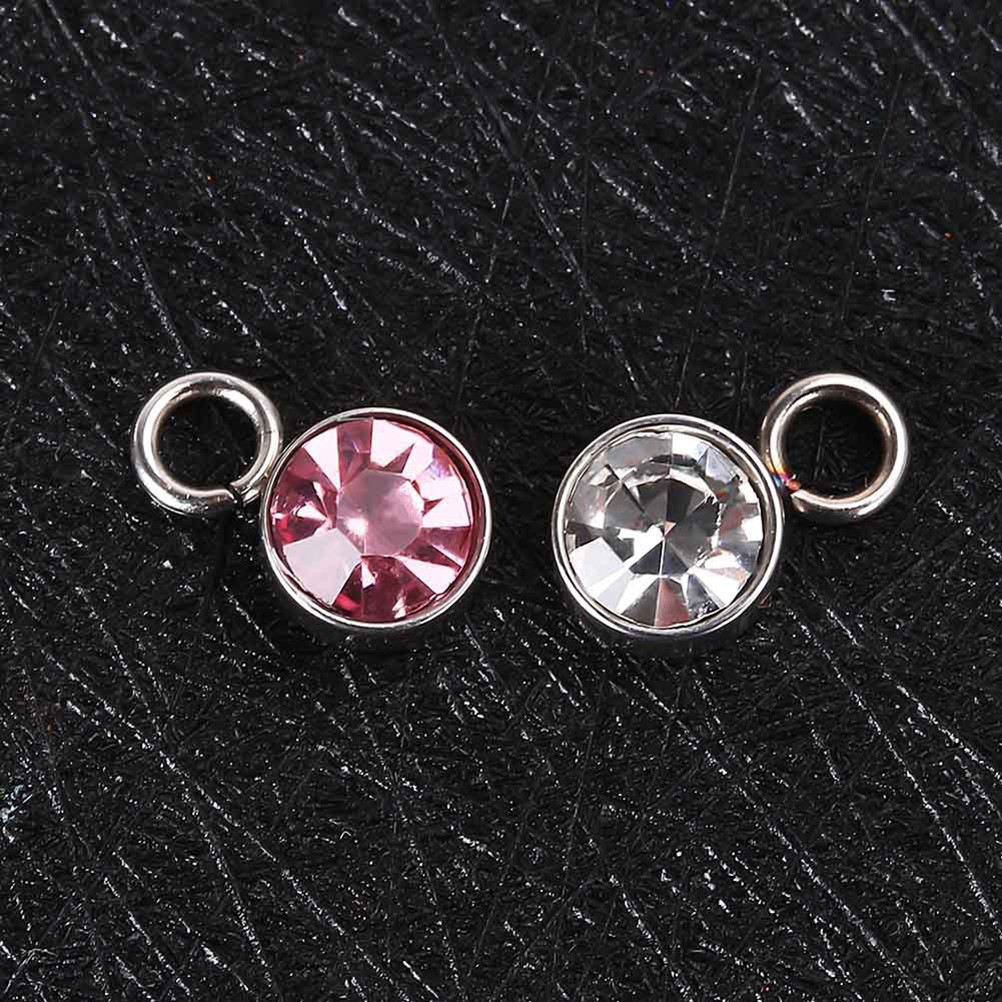 12 Pcs Crystal Birthstone Pendants Charms for Crafting People Birthday