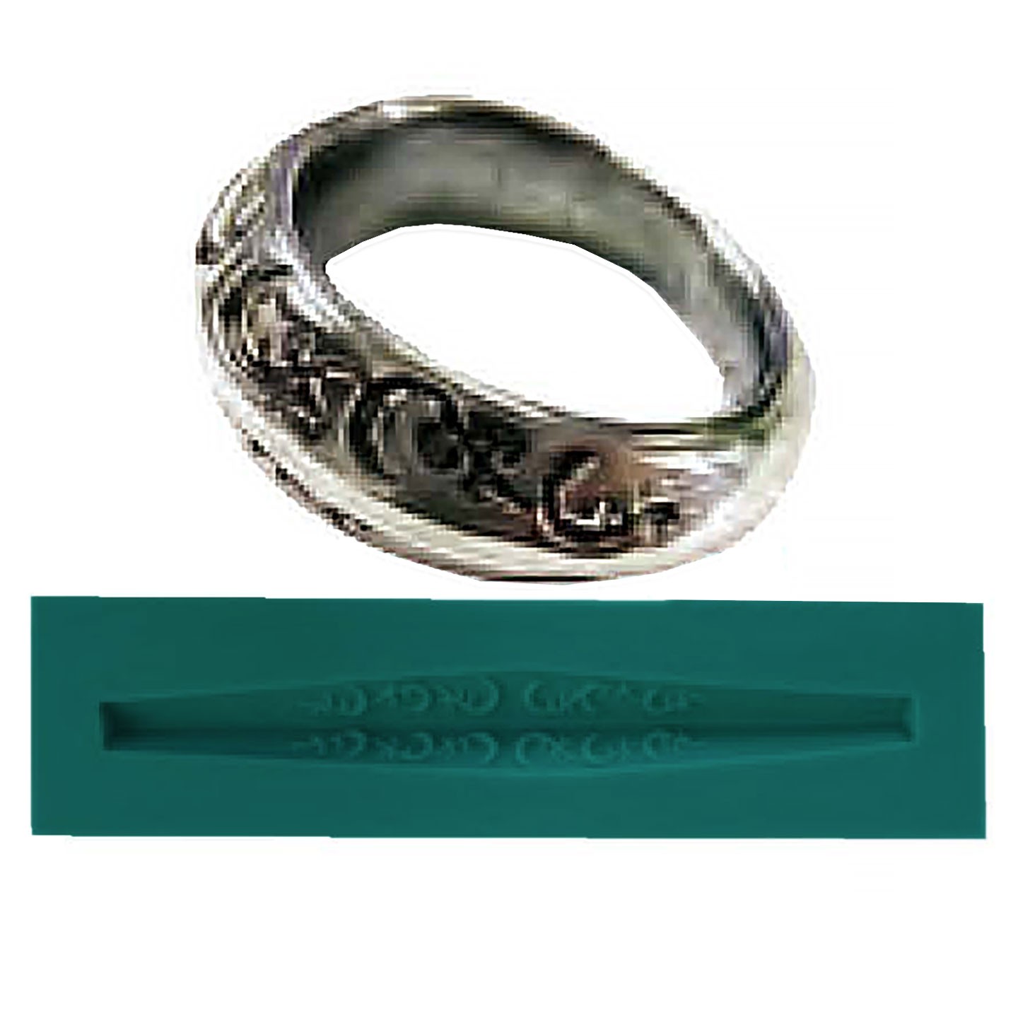 PMC Precious Metal Clay Silver Jewelry 9g Scroll Art Design Ring Push Mold