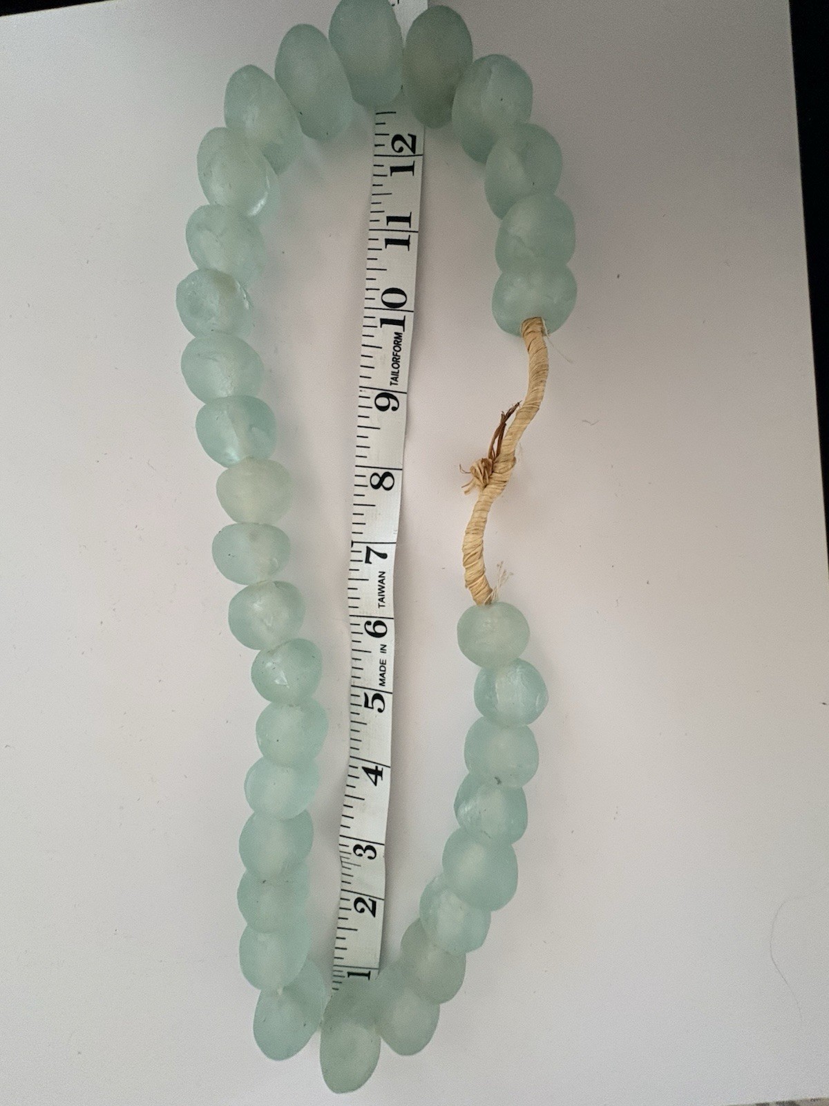 Light Blue Frosted Round Bead Strand Style, 17mm or More Size