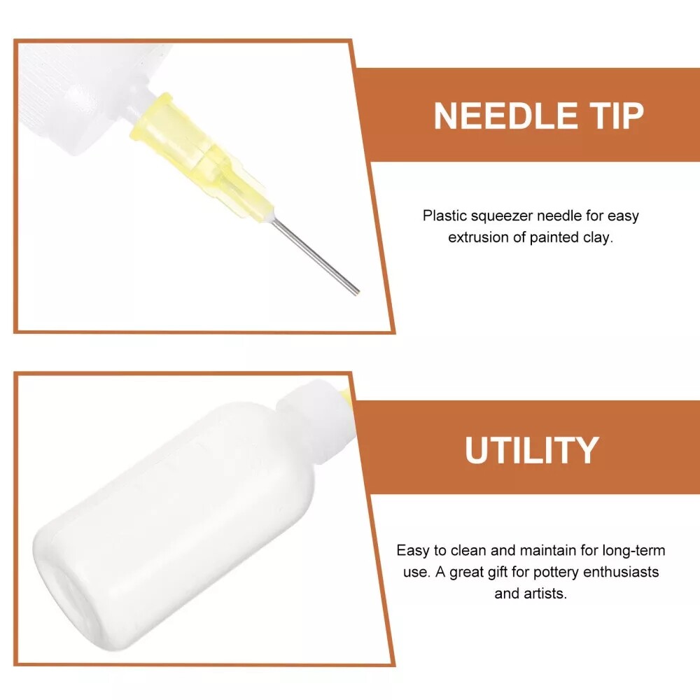 10/20xNeedle Tip Bottles Set 30/50ml Squeeze Plastic Bottles Oil Liquid Glue Ink