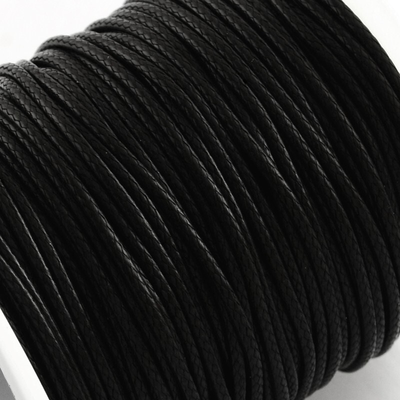 Korean Waxed Polyester Cord 1mm thick(1 Black+1 Brown) apr 10.93 yards(10m)/roll