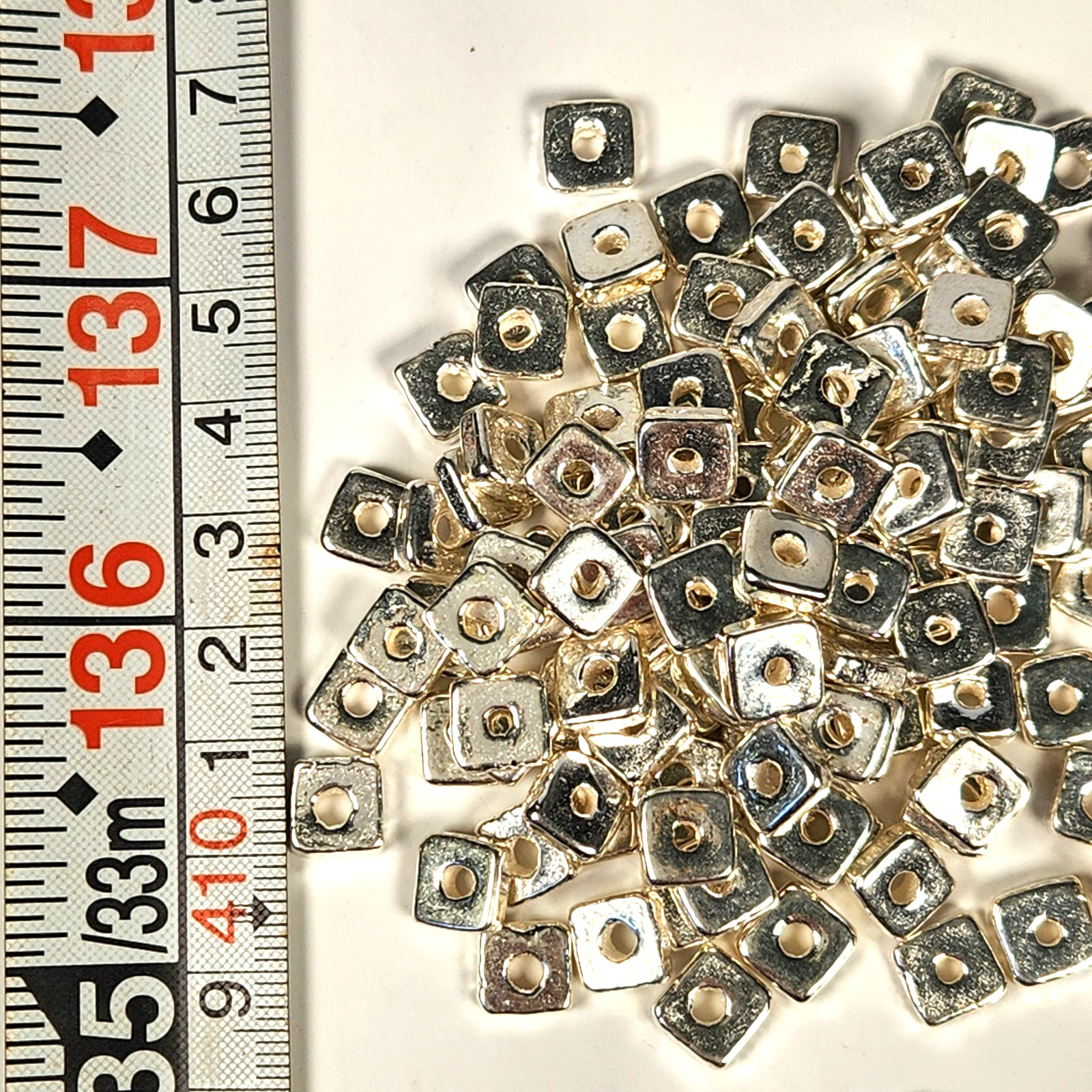 1500 Pcs 2.4lb Discontinued Greek Mykonos Metalized Ceramic Beads DIY Jewelry
