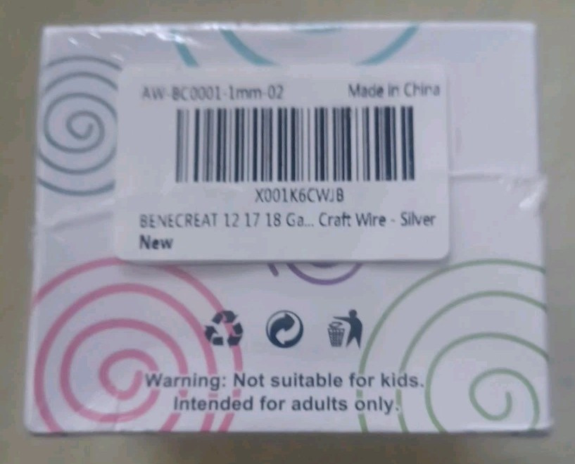 BENECREAT  Jewelry Craft Aluminum Wire AW-BC0001 – 1mm-02. 18g Silver