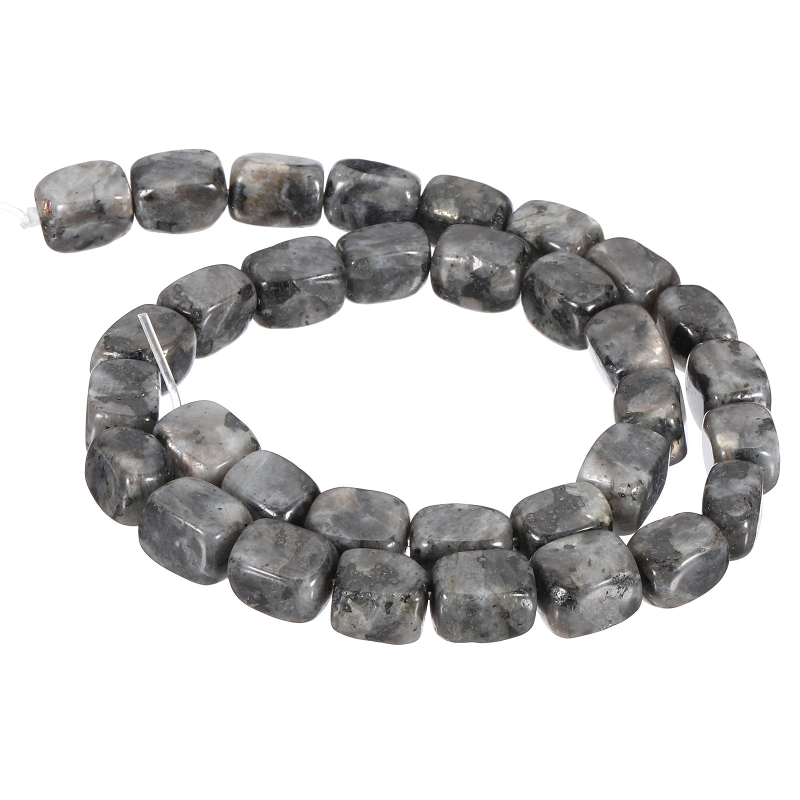 Natural Stone Gemstone Beads 15″ 12x8mm Cuboid Spacer Bead, Black White