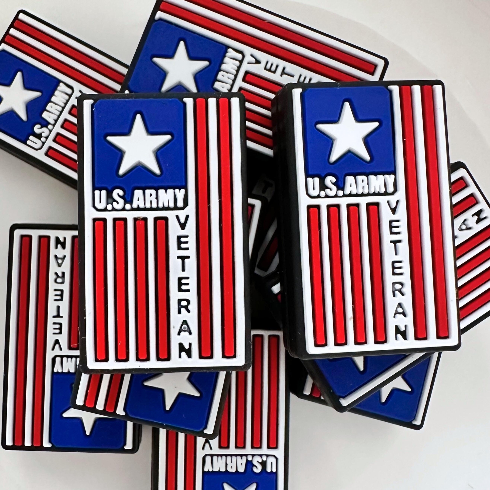 United States Army Soldier Military Veteran USA Patriotic Silicone Focal Bead