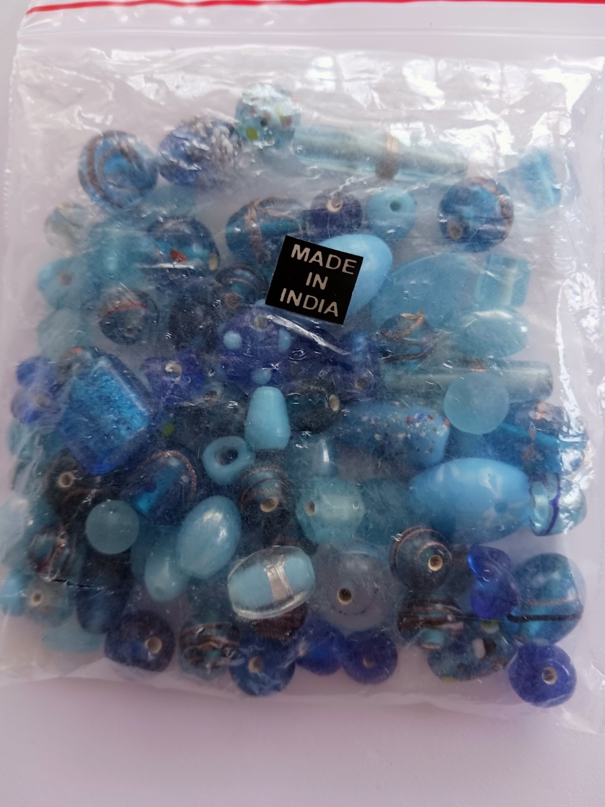 Fire Mountain Gems Glass Beads Mix -Turquoise Blue With Fancy Finish – NEW