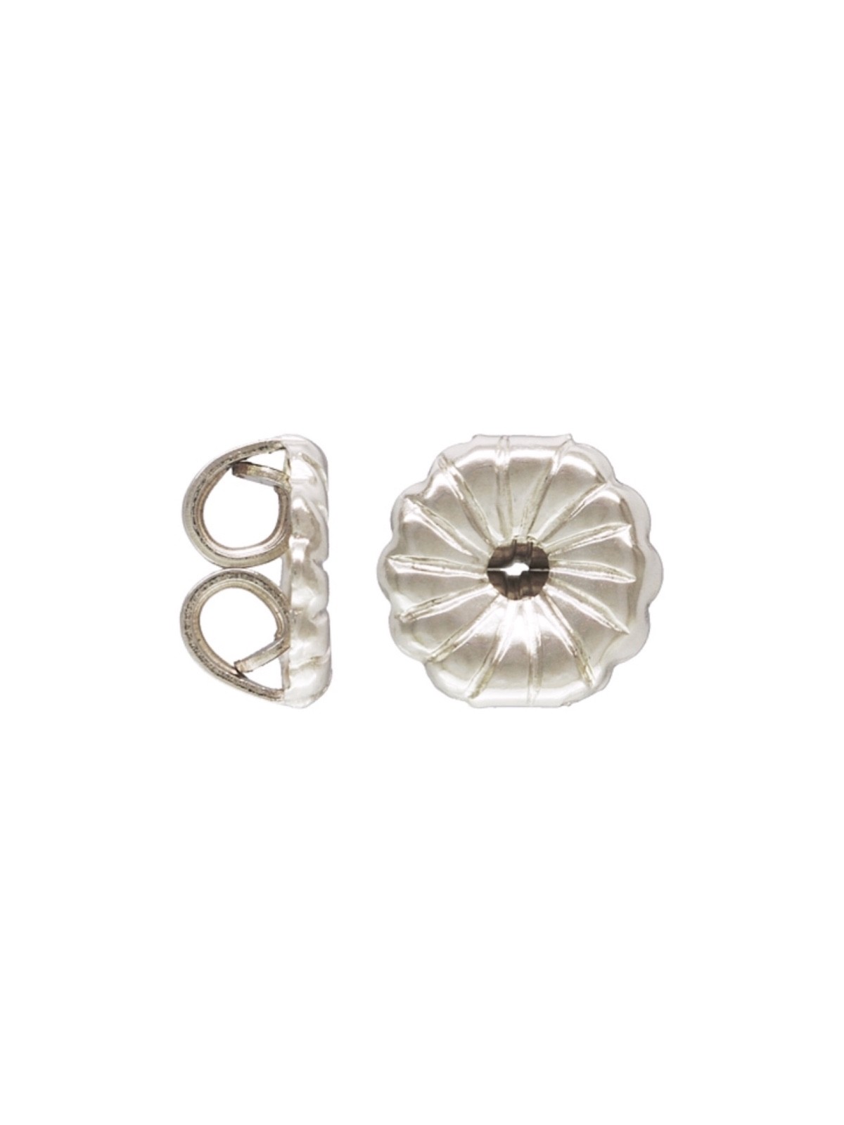 925 Solid Sterling Silver 5mm Premium Earring Back 10pcs #5229-7