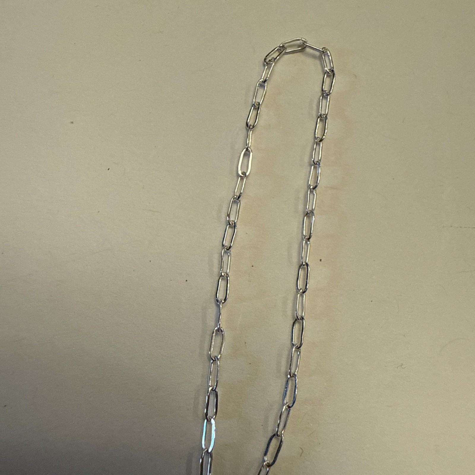 3×1.3mm sterling silver elongated flat cable chain 5ft