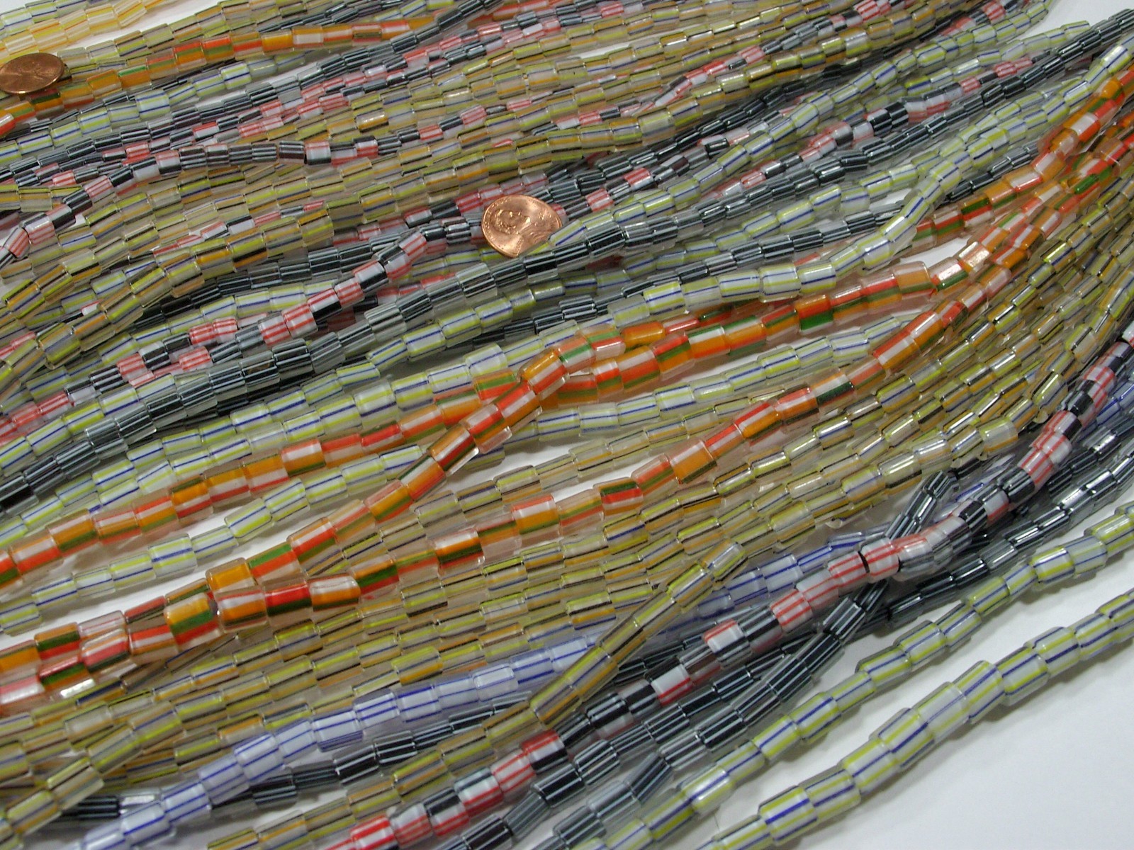 40 Strands 15″ Multicolor India Handmade Glass Beads Wholesale Bulk Lot (FPZ-9)⭐