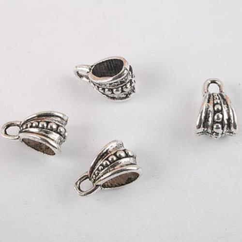 20pcs dark silver-tone purse bead fit bracelet 8000