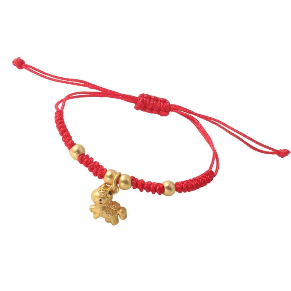 Chinese Year of the Horse Red String Bracelet – Golden Horse Charm Lucky Br – 12