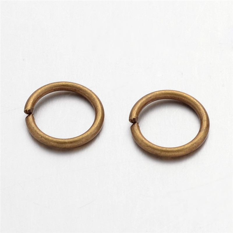 10 g Antique Bronze Close but Unsoldered Brass Jump Rings Findings 8mm 1mm thick