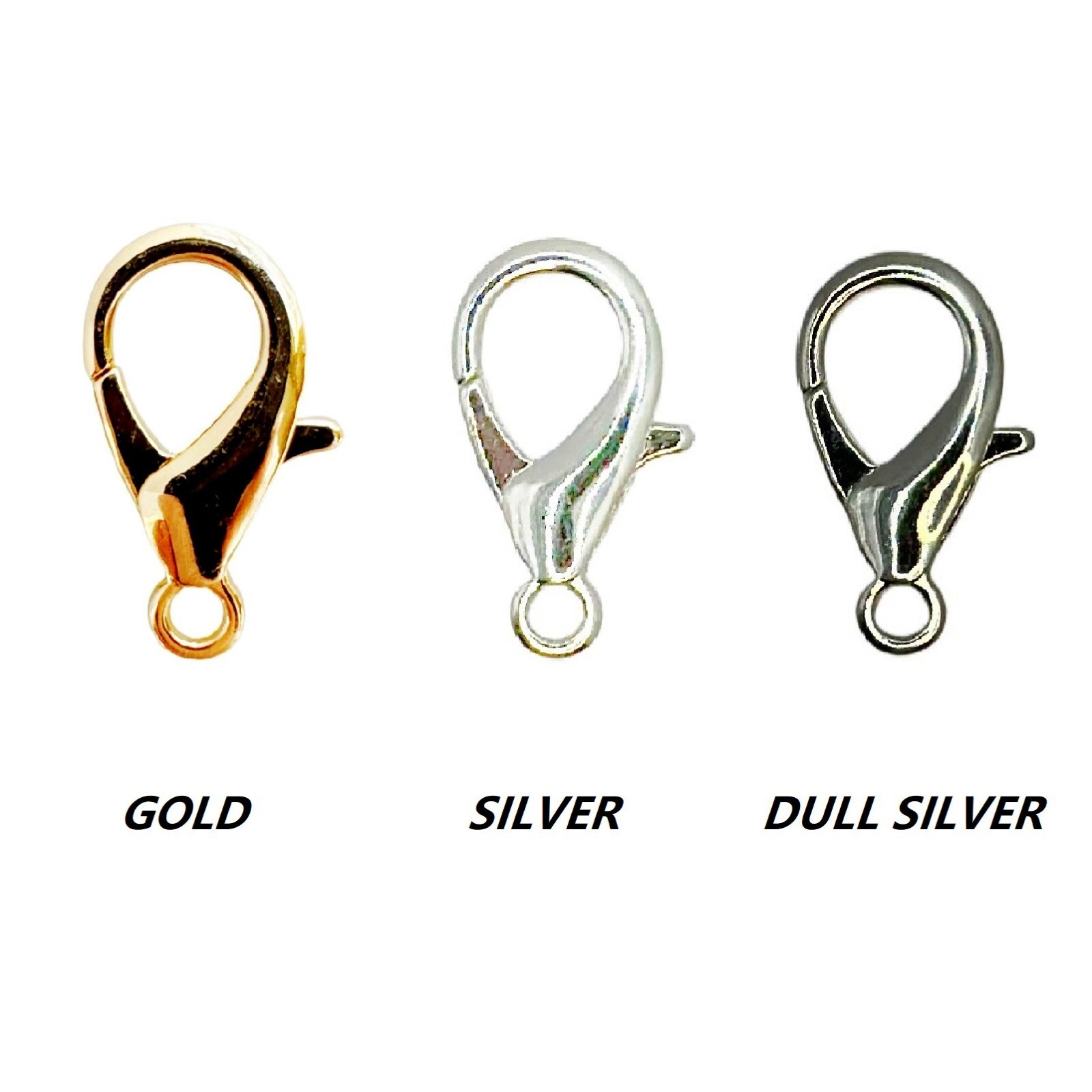 25pcs Lobster Claw Clasp for Necklace Bracelet Jewelry DIY Chain Ring Hook