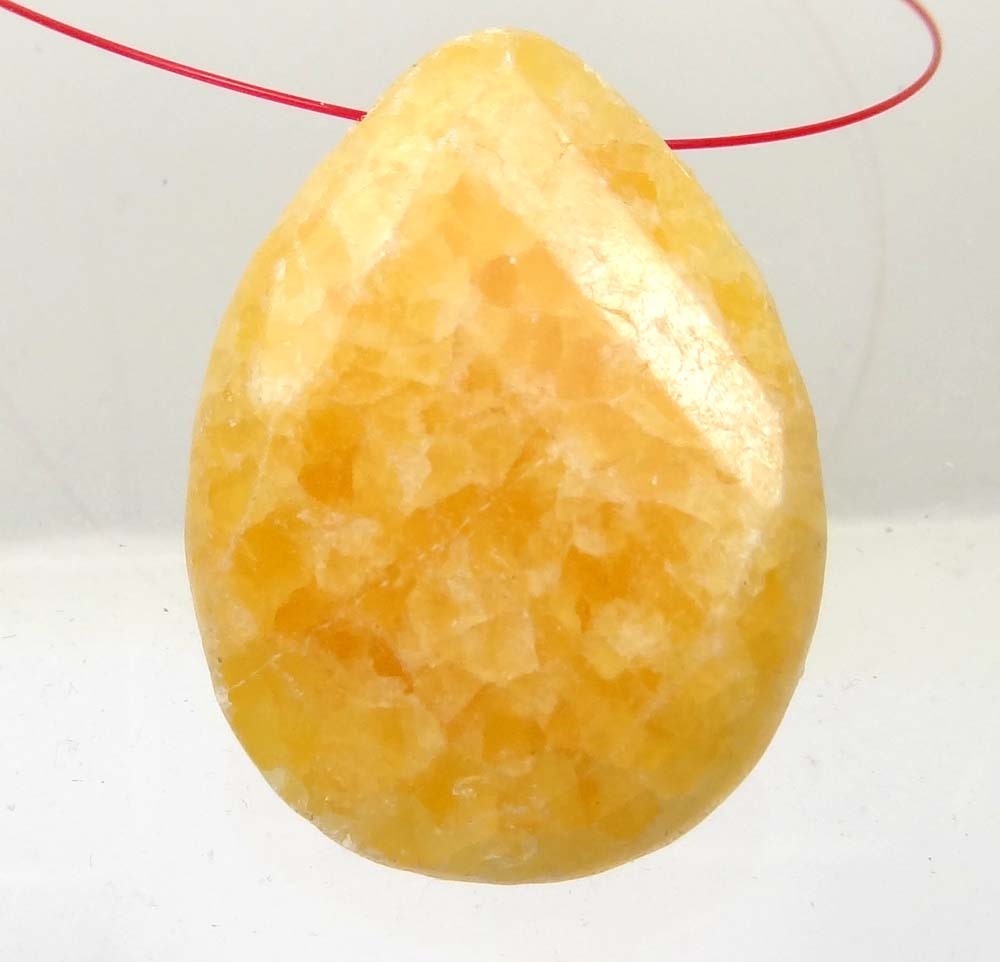 40x30mm Natural Honey Raw Jade Briolette Teardrop Pendant Bead