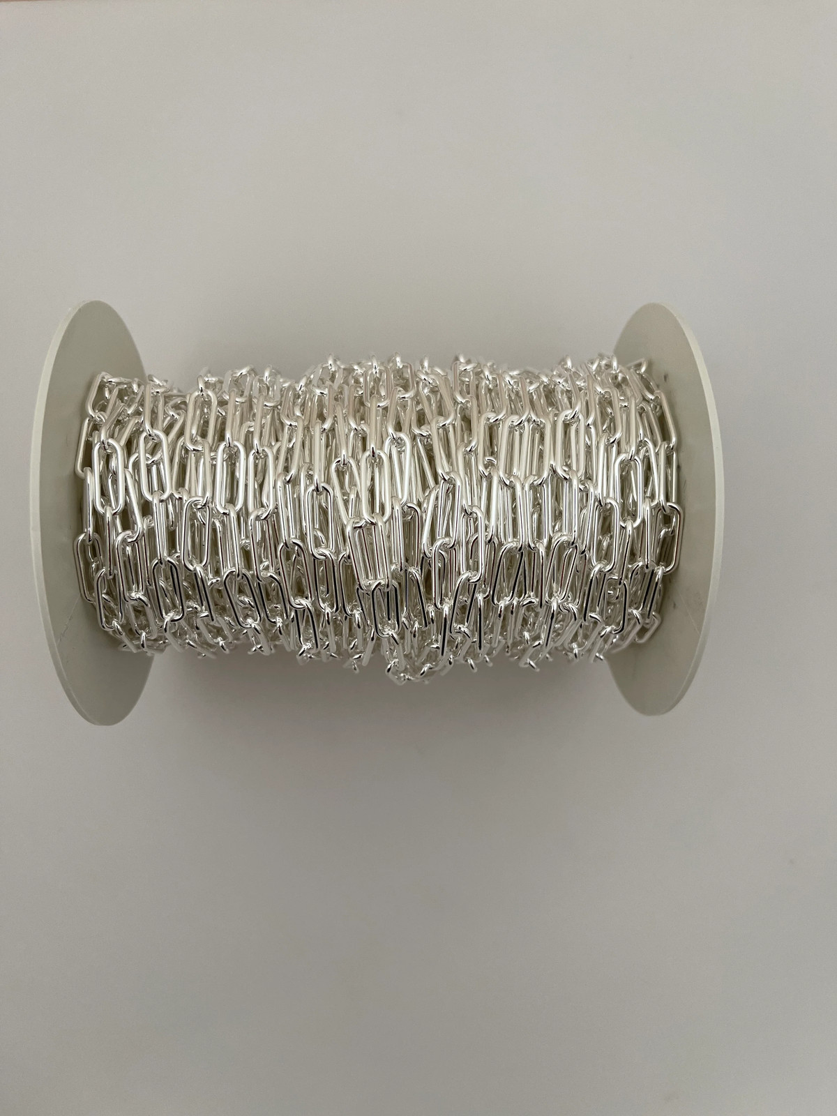 925 Sterling Silver Chain |1 Foot Long | Silver Rectangle Chain Round Wire | Siz