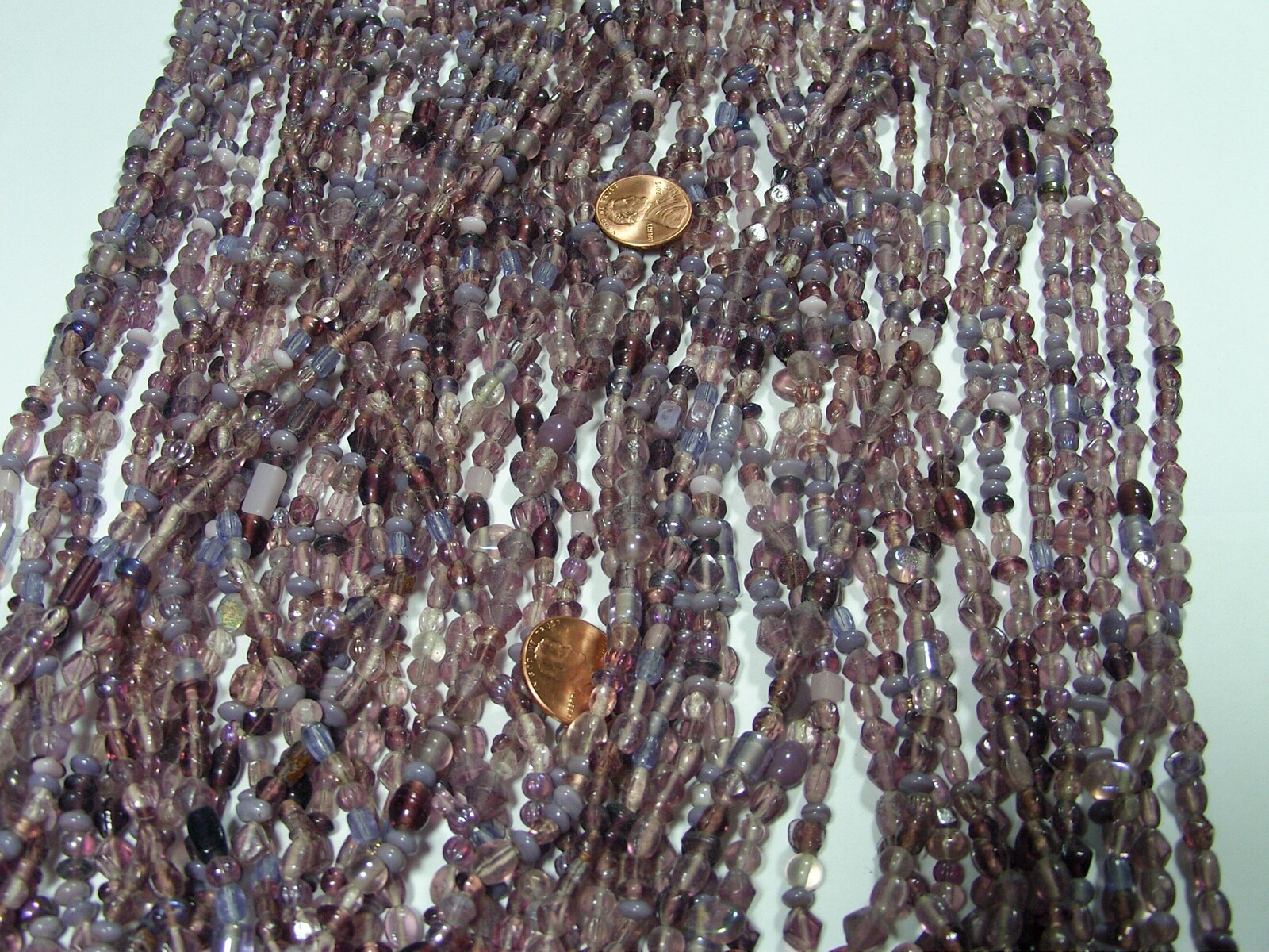 30 Strands 36″ India Handmade Assorted Color Glass Beads Wholesale Bulk (CT-43)