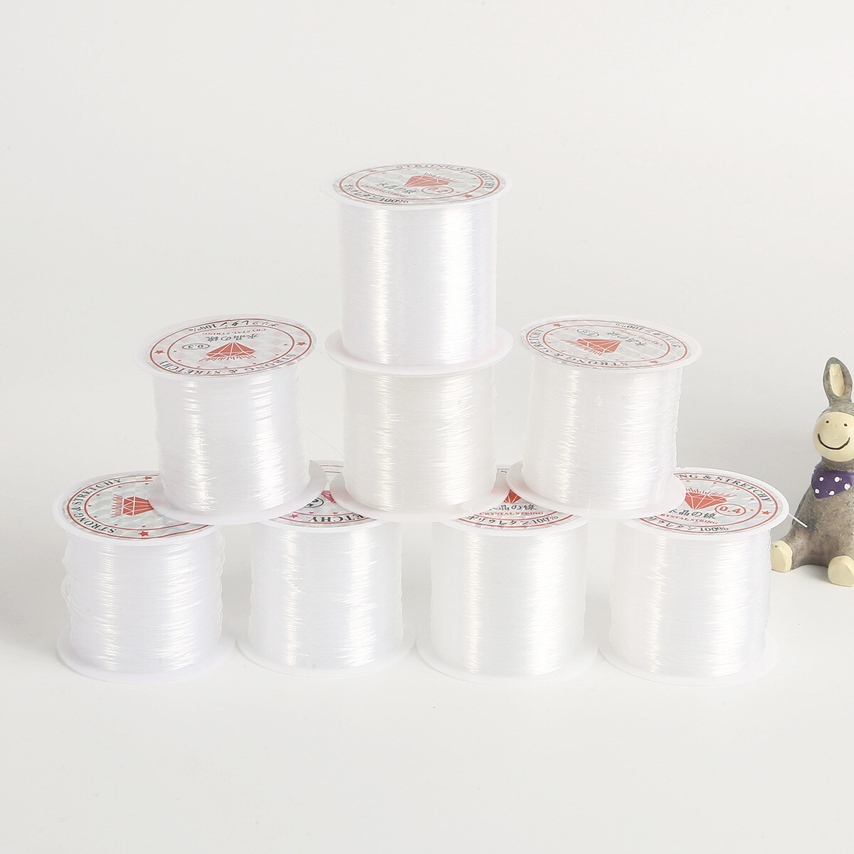 0.2-0.8MM Non-elastic Transparent Fishing Line DIY Winding Braided Beaded Thread