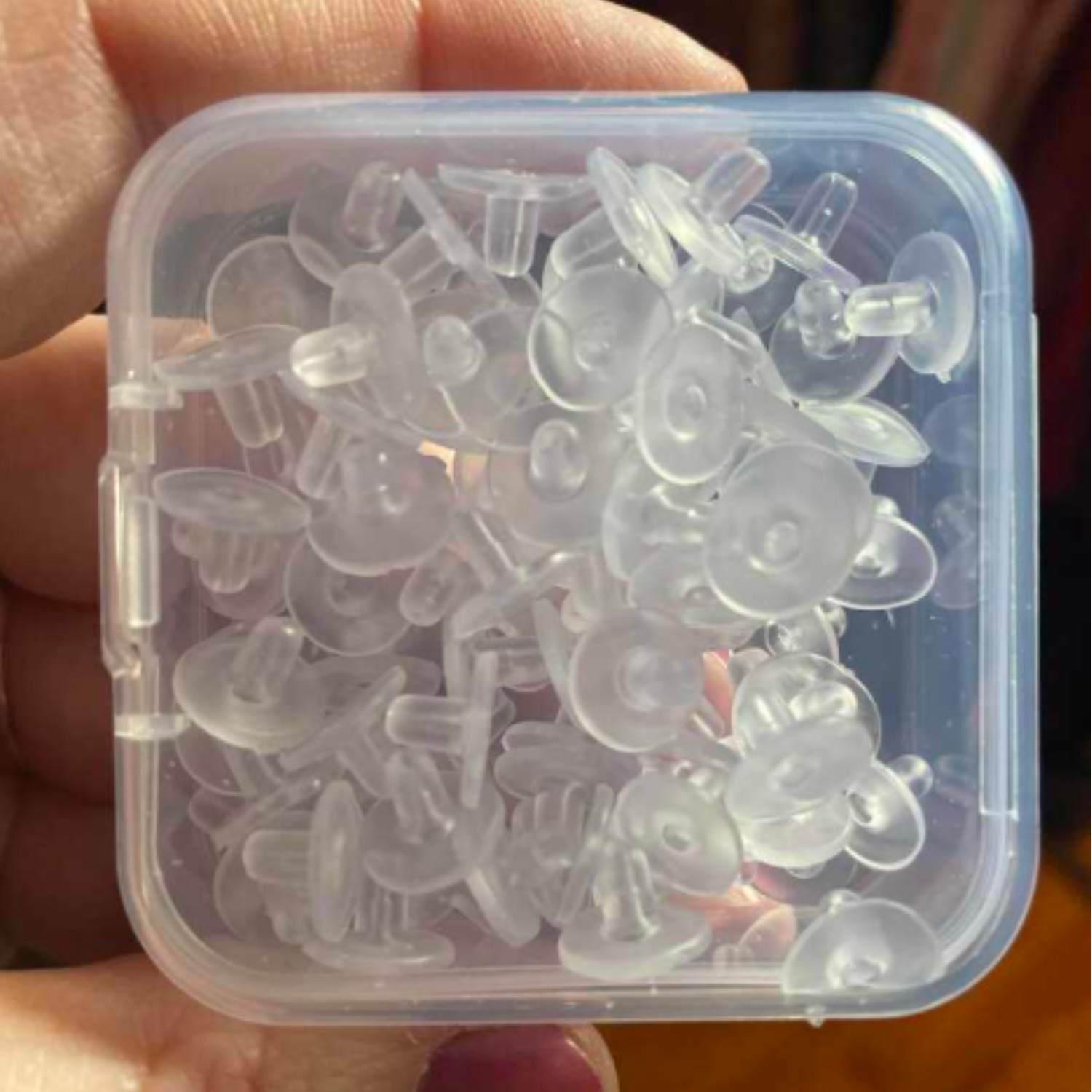 50-300x Earring Backs Soft Silicone Stopper Rubber Ear Plugs Anti-Slip Stud Hook