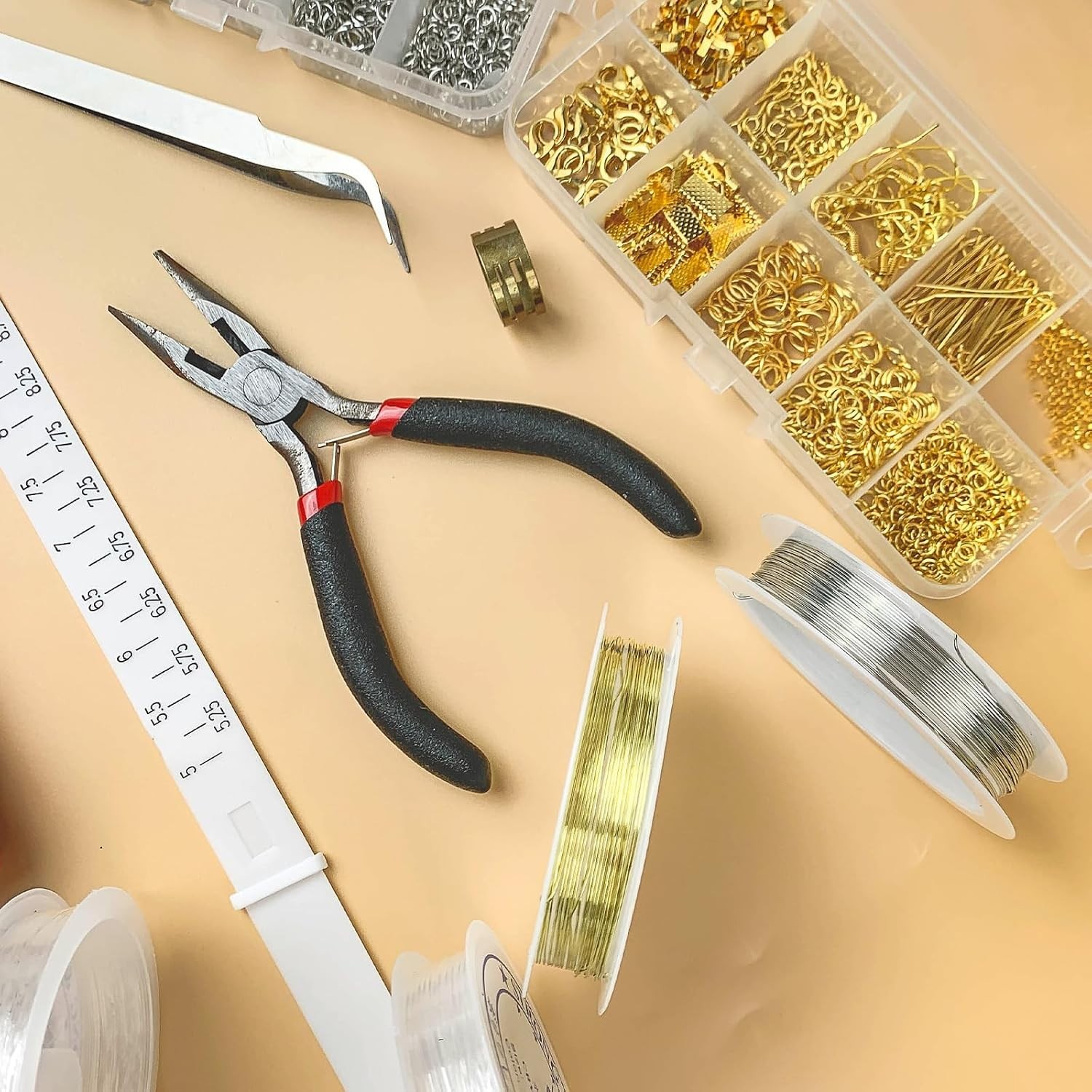 Jewelry Making Supplies Kit for Adults, Jewelry Repair Kit with Pliers, Findi…