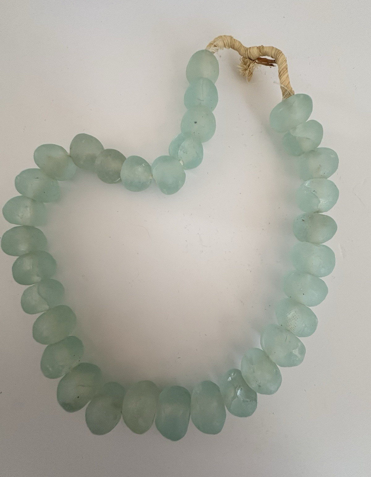 Light Blue Frosted Round Bead Strand Style, 17mm or More Size