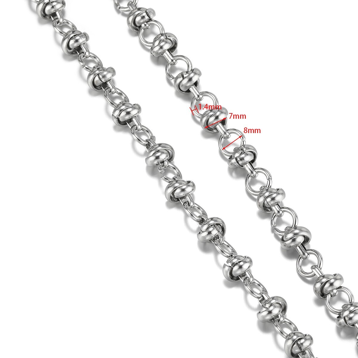 1meter stainless steel silver Knot link connect heavy chain crafts