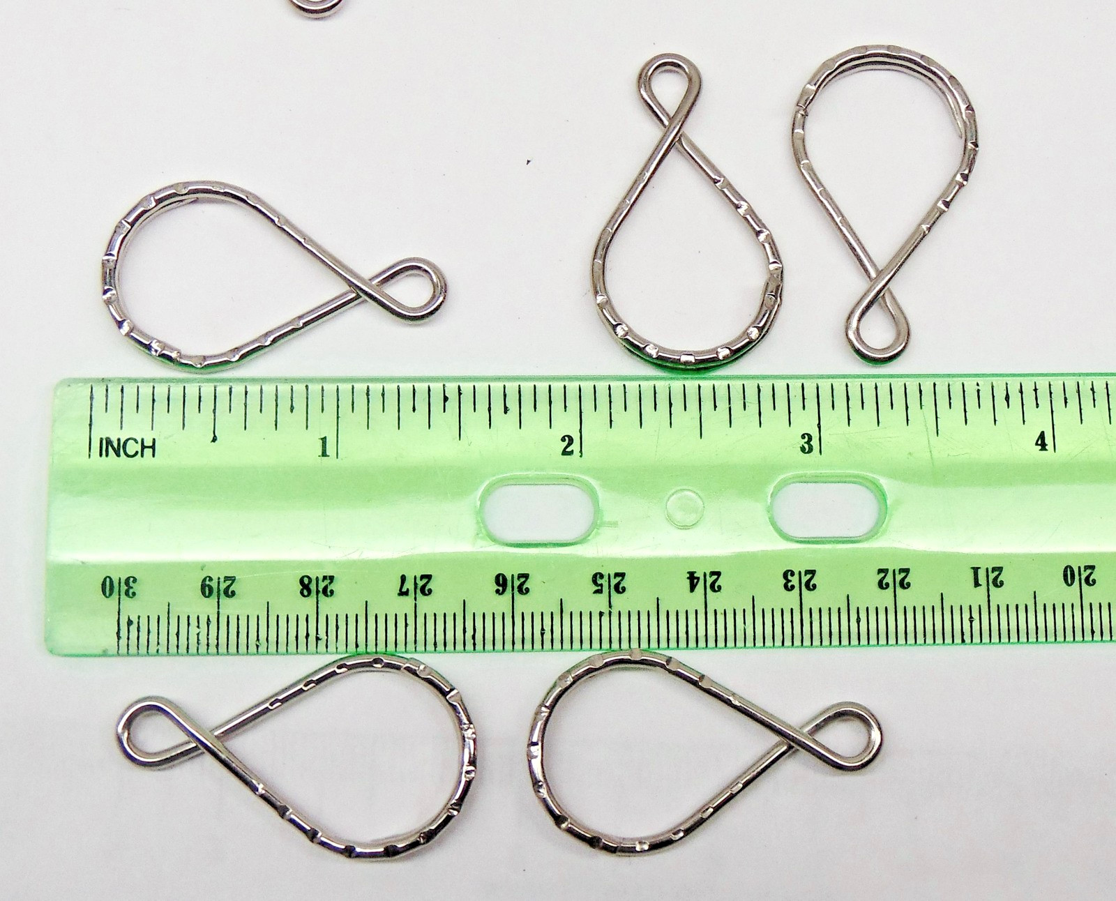 Figure 8 Key Rings Hammered Split Ring Nickel Plated Steel 36mm long (1.5″)