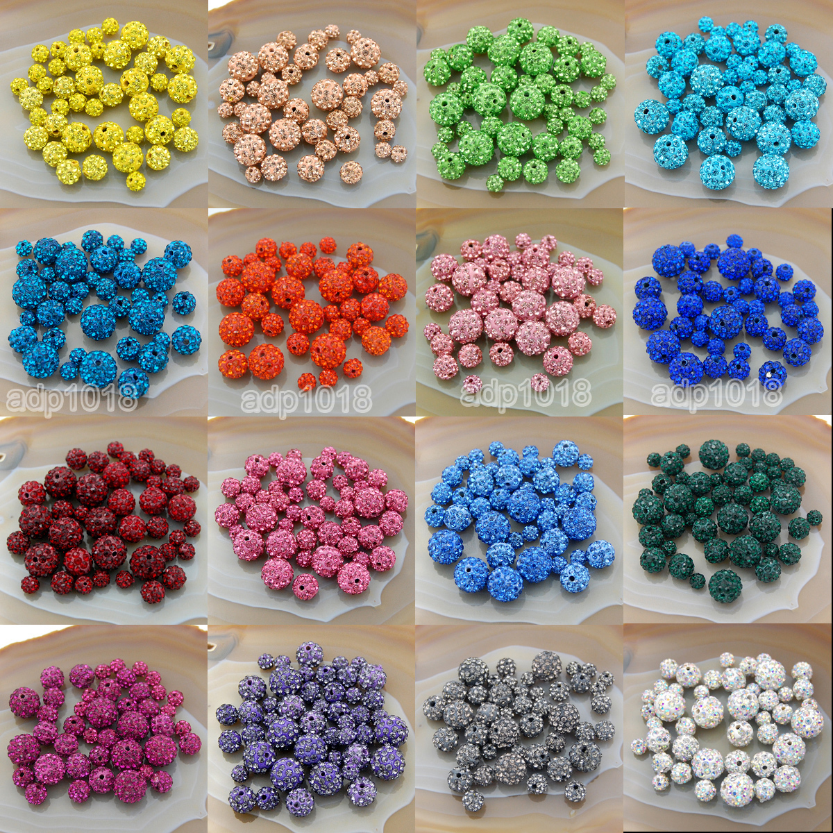 30Pcs Quality Czech Crystal Rhinestones Pave Clay Round 6mm,8mm,10mm,12mm