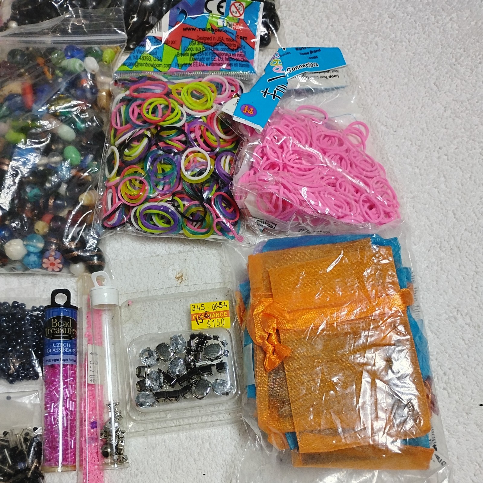 Huge Lot Bead Jewelry Making Supplies Charm Necklace Earrings Beads Chains