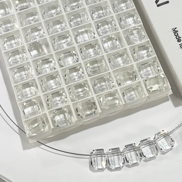 Swarovski Art.5105 8×6.5mm 10x8mm 12.5x10mm Crystal clear Octagon Side Drilled