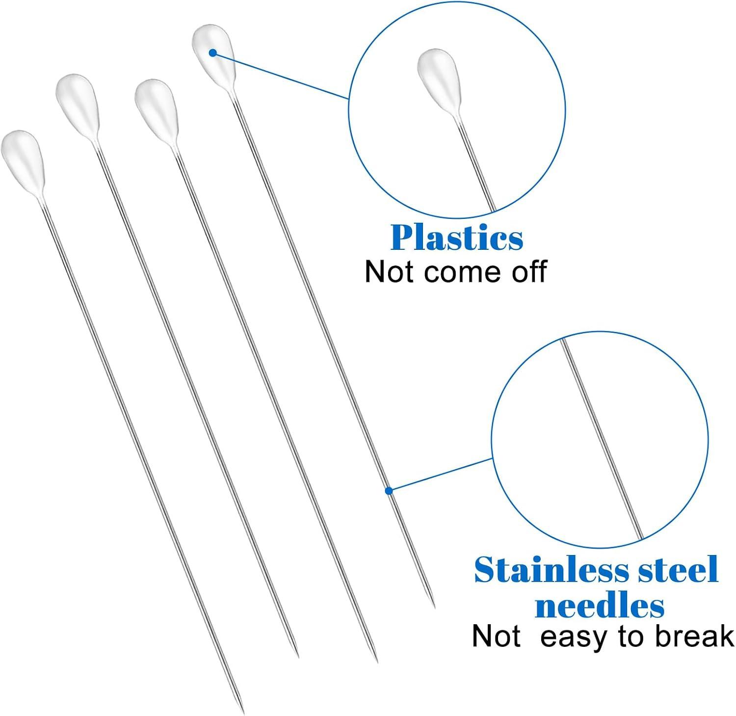 100 PCS Pearl Head Pins, 2 Inch Corsage Boutonniere Pins Straight Pin