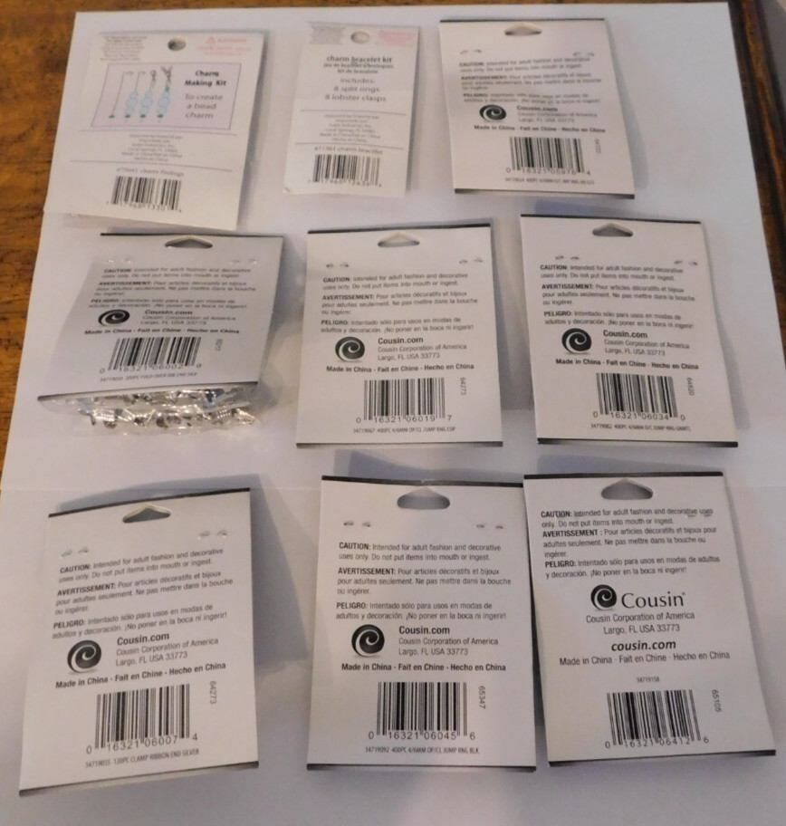 9 New Packages of Cousins Jewelry Basics Jewelry Making Supplies Rings Findings