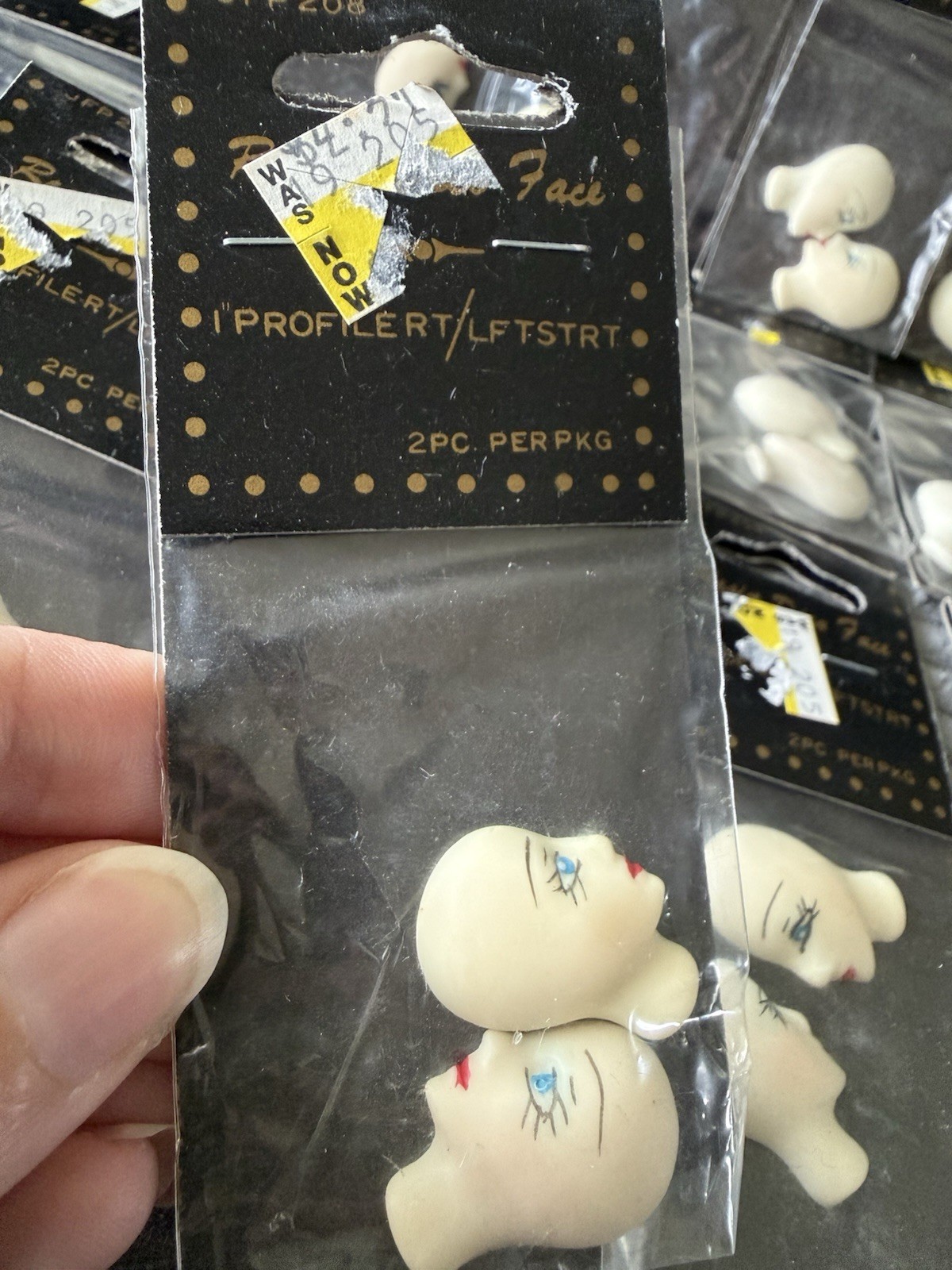 Lot Of 16 Craft Art Deco Lady Faces Earrings Pendants New Pairs