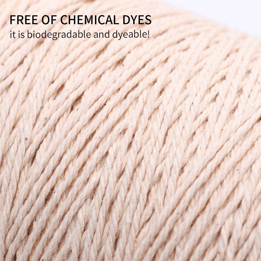 100M DIY Faux Beige 2/3/4mm Twisted Cord Rope Artisan Macrame String