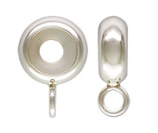 3pcs Sterling Silver 3mm Hole 7mm Stopper Bead Spacer w/Ring European Charm #923