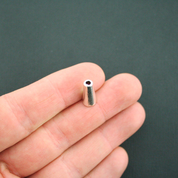 10 Bead Cones Antique Silver Tone 14mm x 7mm Bead Caps – SC1235