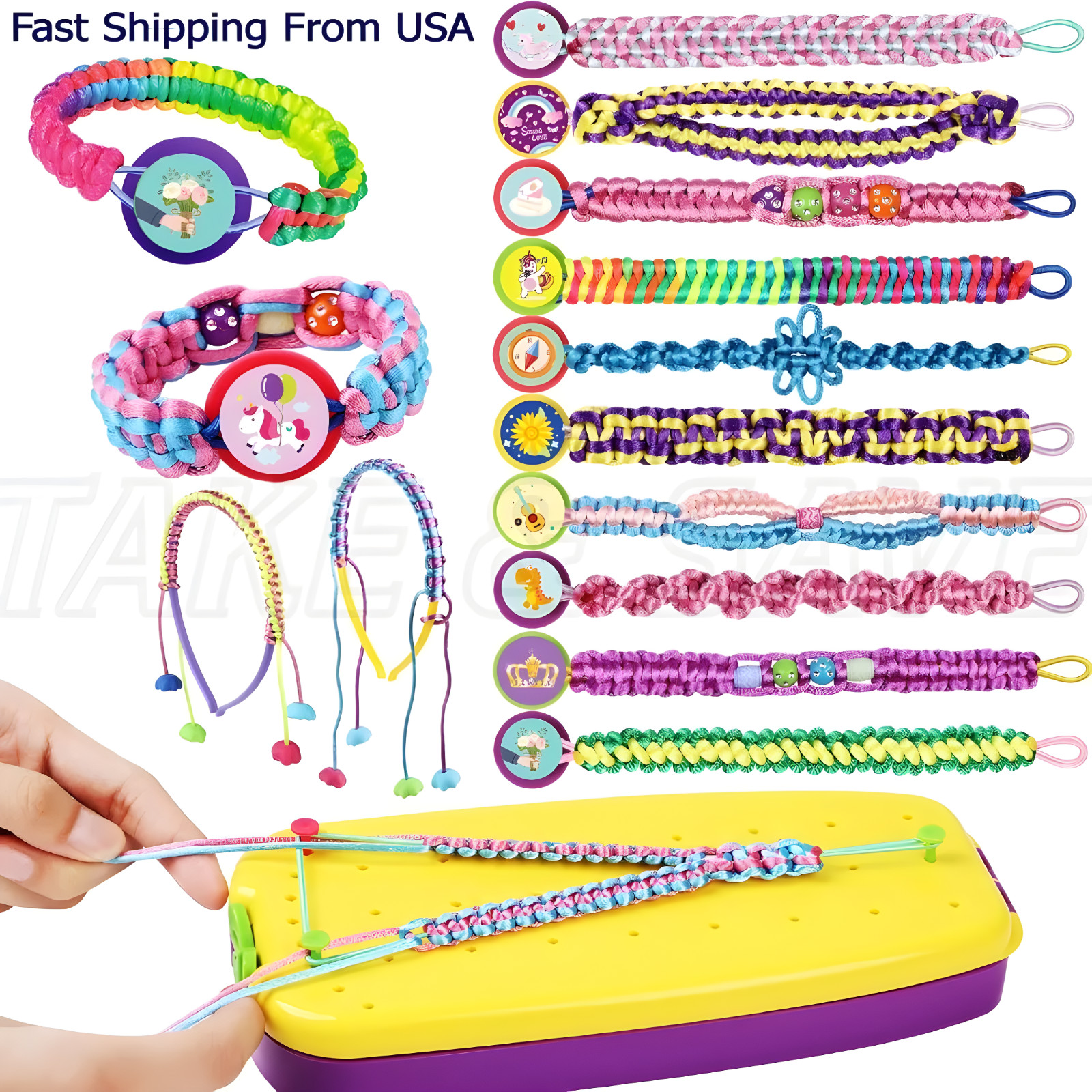 Friendship Bracelet Making Kit for Teen Girls DIY Bracelet Maker Kit Gift Toy