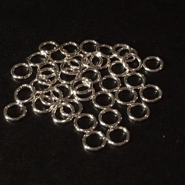 50 Pieces Authentic 925 Sterling Silver 6mm 20ga Open Jump Rings