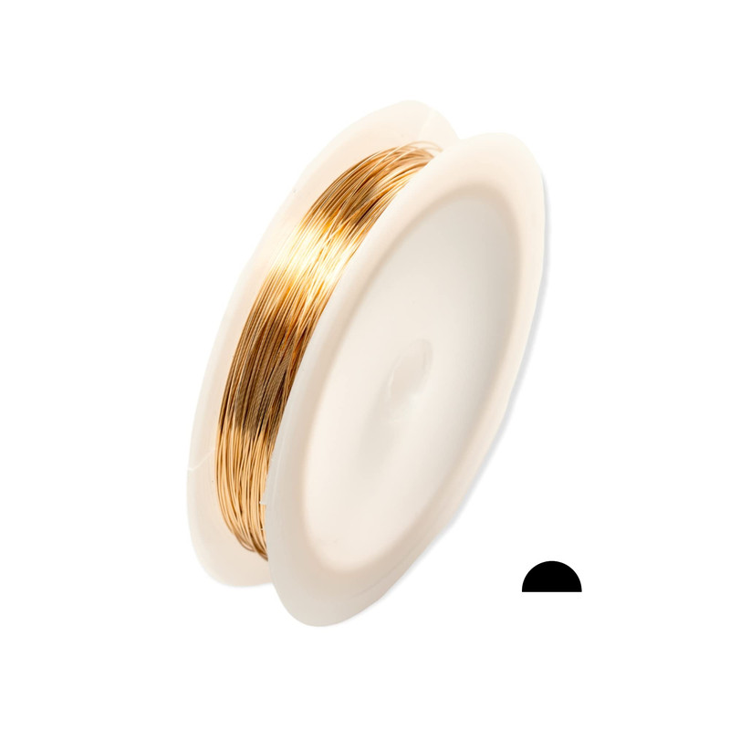 22 Gauge 14/20 Yellow Gold Filled Wire Half Round Dead Soft 14K Gold Filled