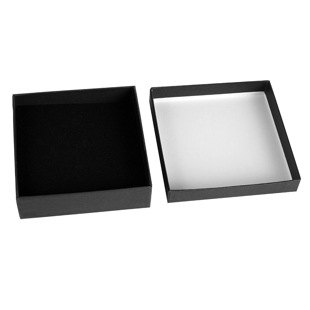 4 Sizes Matte Black Cotton Filled Jewelry Cardboard Boxes Lots of 12-24-48-72-96