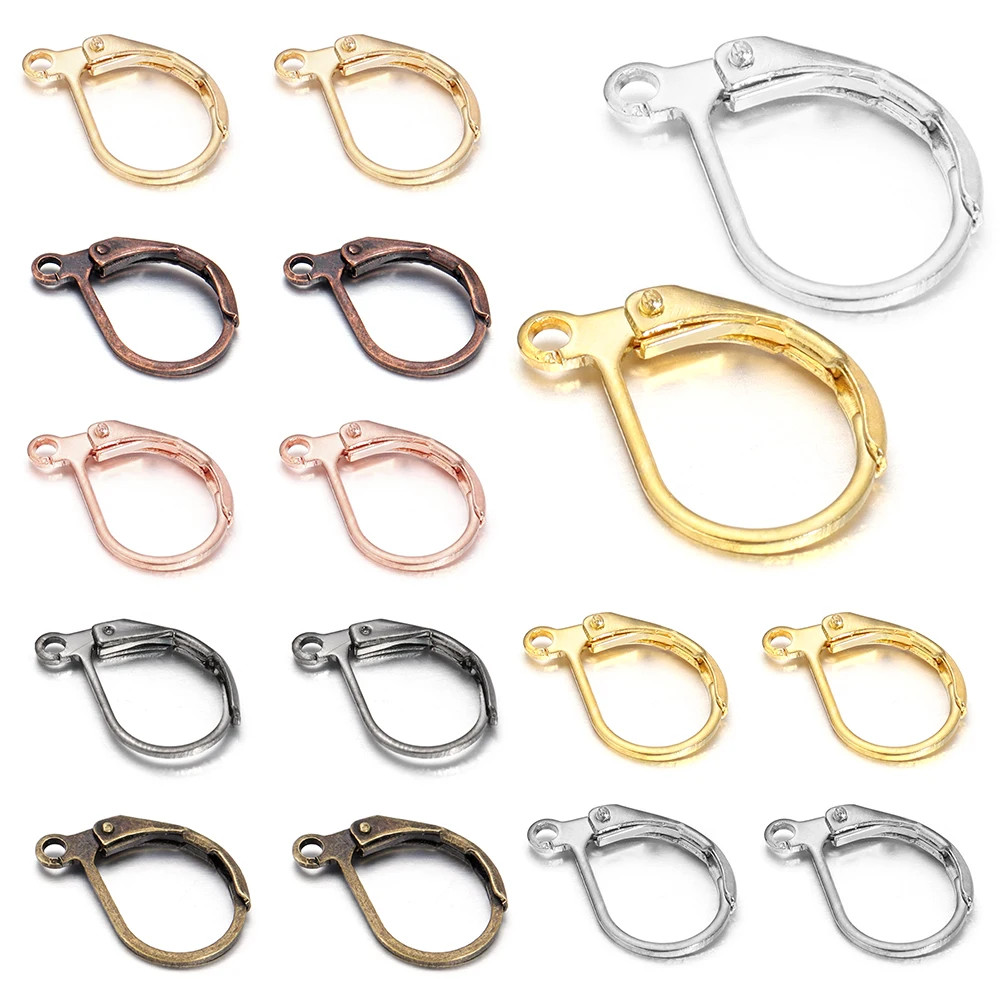 50Pcs Hypoallergenic Earring Hooks French Lever Back Earwire Stainless Steel Ear